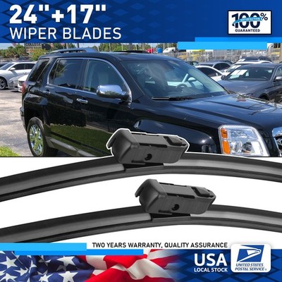 (Set of 2) Wiper Blades All Season size 24'' & 17'' Windshield Front Right & Left