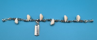Artisan Made Warrior Silver Tone Faceted Hematite Beads Magnetic Clasp Bracelet