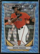 2014 Bowman #BCP100 Brian Ragira Chrome Prospects Blue Wave Refractors