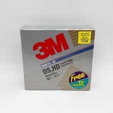 Vintage 3M DS HD IBM Formatted 10 Diskettes 5 1/4" Deadstock Sealed