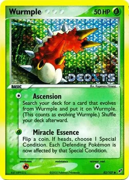 Wurmple - 82/107 - Pokemon Ex Deoxys Reverse Holo Card NM
