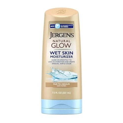 Jergens Natural Glow In-shower Lotion, Self Tanner for Fair to Medium Skin Tone