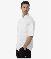 Chef Works Mens Montreal Cool Vent Chef Coat JLCV White Sz M