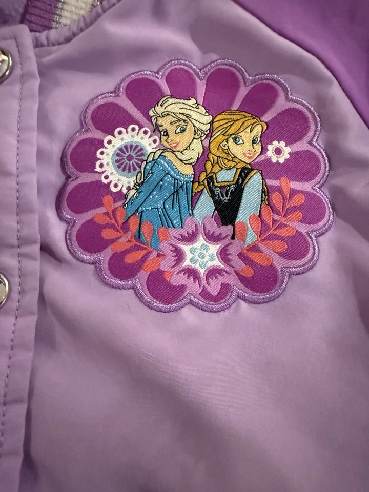 Chaqueta Universitaria Disney Store Anna & Elsa Frozen - PÚRPURA Talla 5-6 Foto 2 de 4