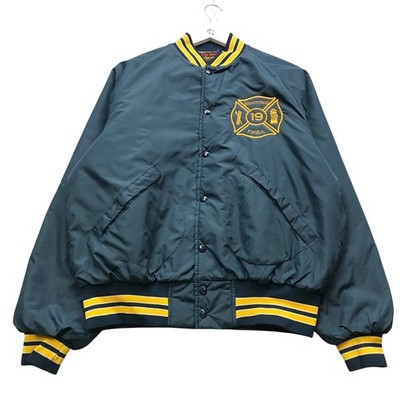 Vintage 80s Pla-Jac Dunbrooke Bloomfield FMBA 19 Varsity Jacket Mens Large