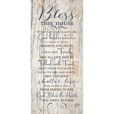 DEXSA Bless This House Wood Plaque - Made in the USA - 5.5x12 - Classy Frame Wal