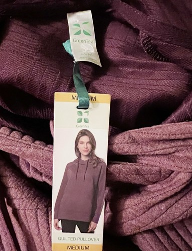 Ladies SIZE Medium……GREEN-TEA……Burgundy Long Sleeve Pullover Hoodie. New - Picture 7 of 7
