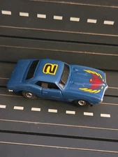 Aurora Xlerators Ho Slot Car Blue & Yellow Pontiac Firebird #2 Tjet Chassis