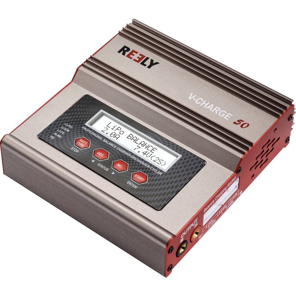 Chargeur Reely V-Charge 50 Li-ion 7A avec double alimentation 12V 230V