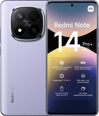 Xiaomi Redmi Note 14 Pro+ 5G 8GB + 256GB Lavender Purple Smartphone #25135115