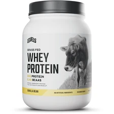 Levels Grass Fed Whey Protein Powder, No Artificials,24G of Protein,Vanilla Bean