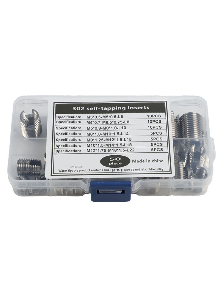 50PC Stainless Steel Inserts for M3 M5 M6 M8 M10 For M12 Thread Repair