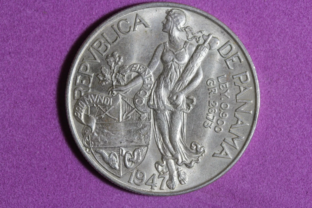パナマ 1947年 1バルボア硬貨 カット ペンダント銀貨 パナマ 1947年