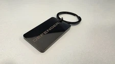 Defender Key chain Premium Engraved Black Premium Metal Polished Keychain