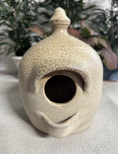 Moore Pots Larry Moore Signed  Pottery Speckled 7” Birdhouse,