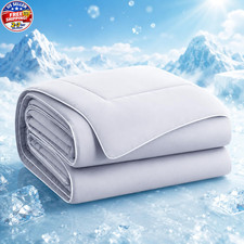 Cooling Blanket Queen Size   Double-Sided Cooling Comforter for Hot Sleepers,Nig