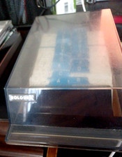 Vintage Rolodex VIP-24C Covered Card File Black Smoke Index Box A-Z Tabs USA
