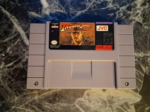 Indiana Jones Greatest Adventures SNES Authentic Tested Contacts Cleaned