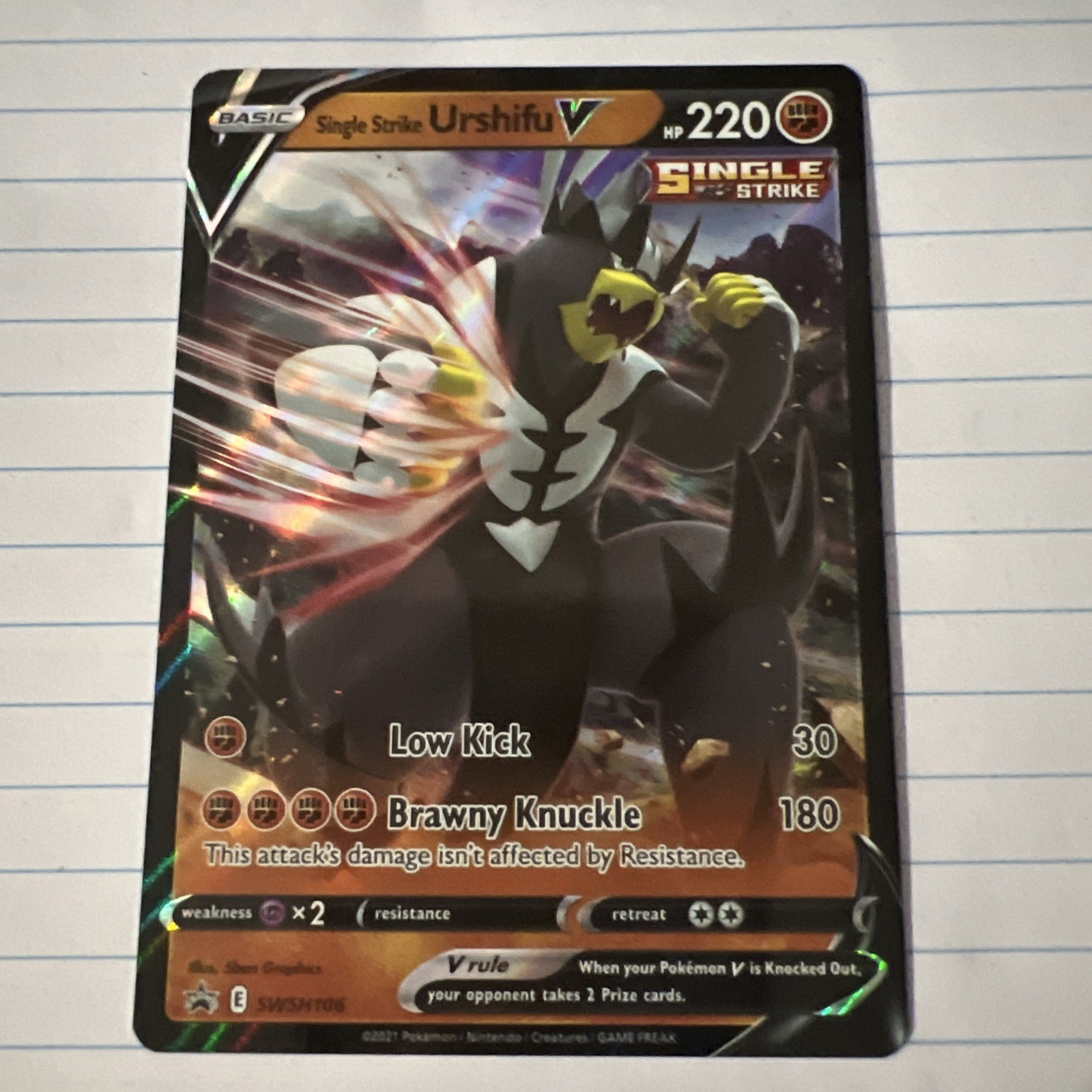 Single Strike Urshifu V SWSH106 Black Star Promo - Pokemon TCG Near Mint NM