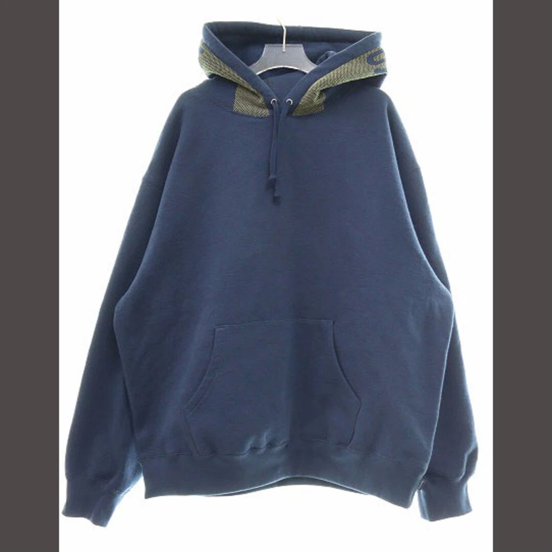 Sweat à capuche Supreme 24SS jacquard rayé L pull à capuche bleu marine occasion e2f00