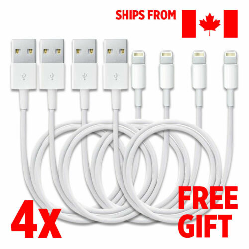 4 x Charging Charger Cable Cord Sync Data For Apple iPhone 8,7,6,X IPad + Gift - Picture 1 of 2