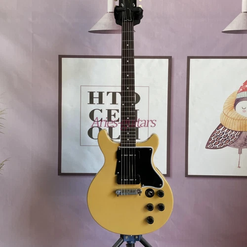 Custom Faded DC TV Yellow Junior Electric Guitar New Solid Body Chrome Hardware