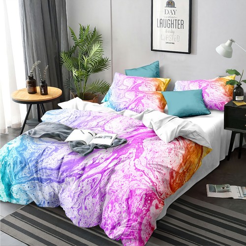 Ultra Soft Doona Quilt Duvet Covers Set Single Double Queen Super King Size Bed - Picture 180 of 437