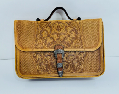 【アンティーク】B欧米式書類入れ 古い時代 欧米式folder VOGT - Gorgeous Hand Made Tooled LEATHER Vintage Old Mexico