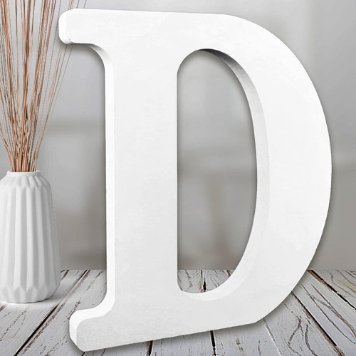 AOCEAN 8 Inch White Wood Letters Unfinished Wooden Letters for Wall Decor Dec...