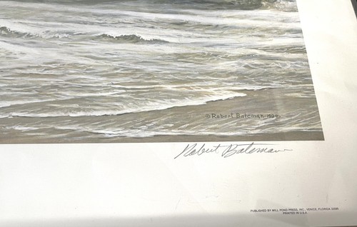 Stampa Robert Bateman's "Peregrine And Ruddy Turnstones" Edizione Limitata 164/950 - Foto 7 di 12