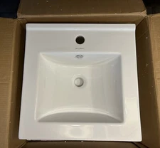 Swiss Madison SM-BVP18S 18" Ceramic Vanity Top, White