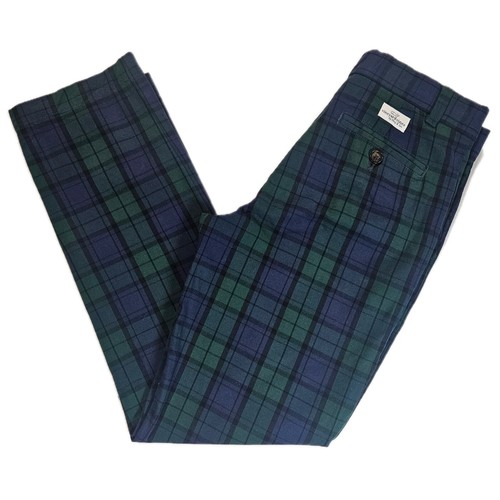 Vineyard Vines Breaker Pants Boys 12 Green Blue Plaid Preppy Stylish Trousers