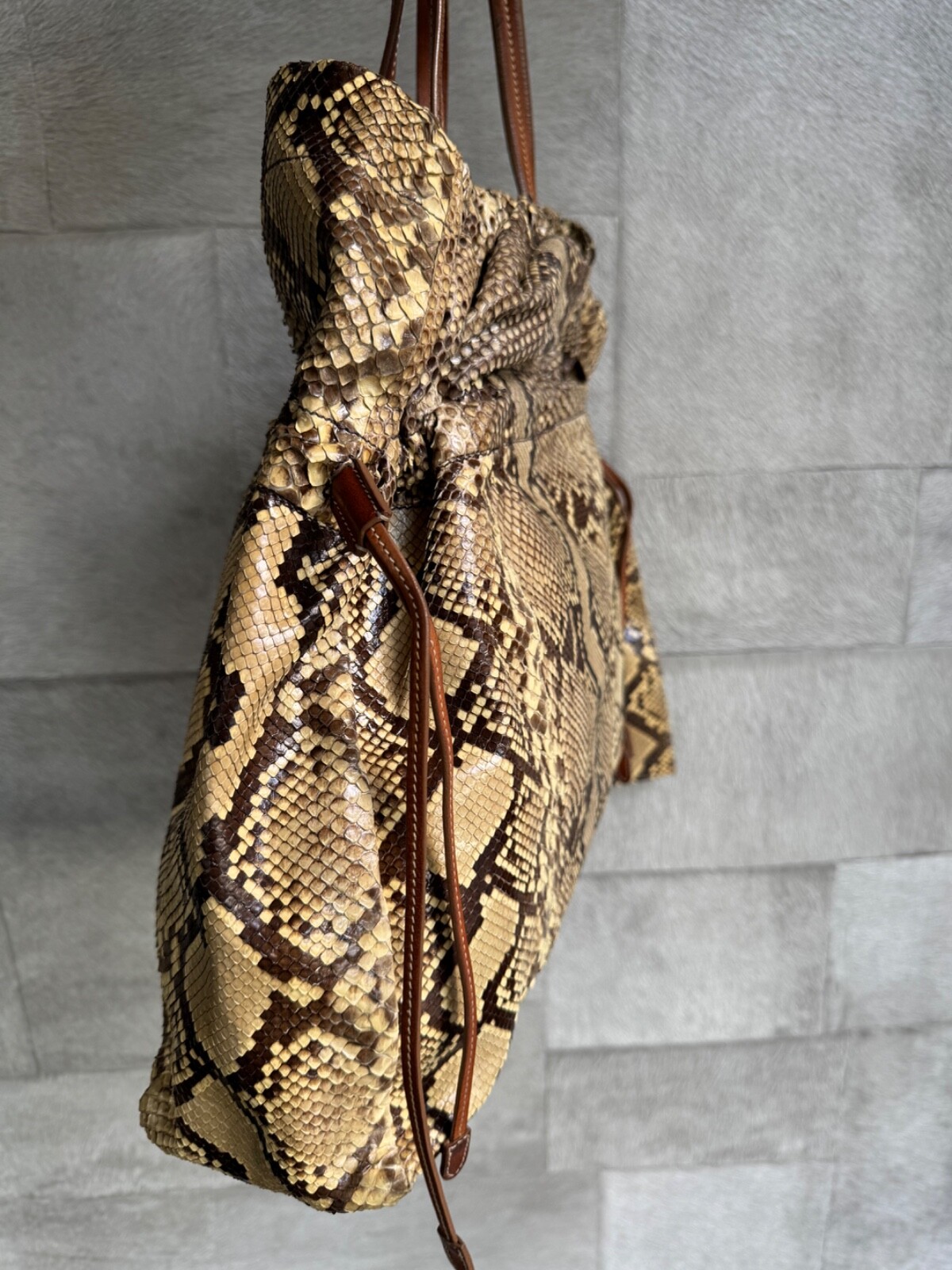 Prada python leather shoulder bag - image 12