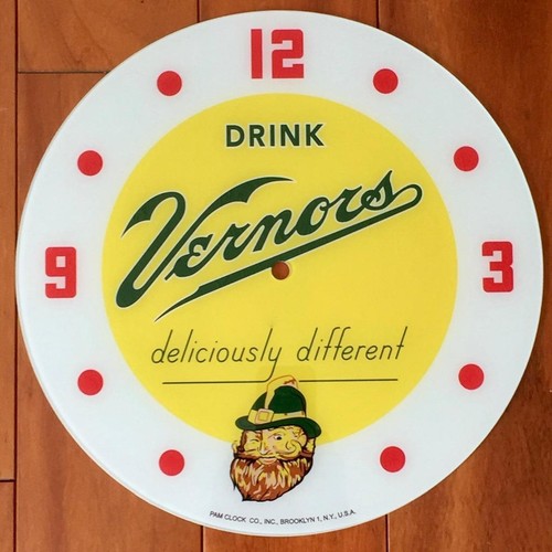 NEW 14-3/8" Vernors Round Replacement Face for Pam Clock - Afbeelding 1 van 1