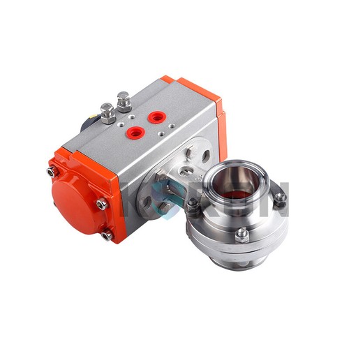 2-1/2" Φ63 Sanitary Tri-Clamp Silicone Pneumatic Butterfly Valve Stainless 316 - Picture 4 of 6
