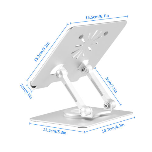 Tablet Stand Holder Adjustable Desktop Stand Foldable Aluminum For Phone Ipad us - Picture 8 of 24