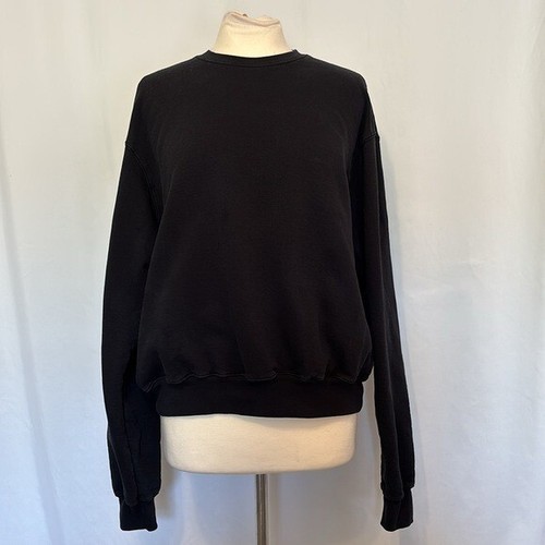 Good American Leo zodiac black pullover cotton sweatshirt size 1 Small - Picture 5 of 8