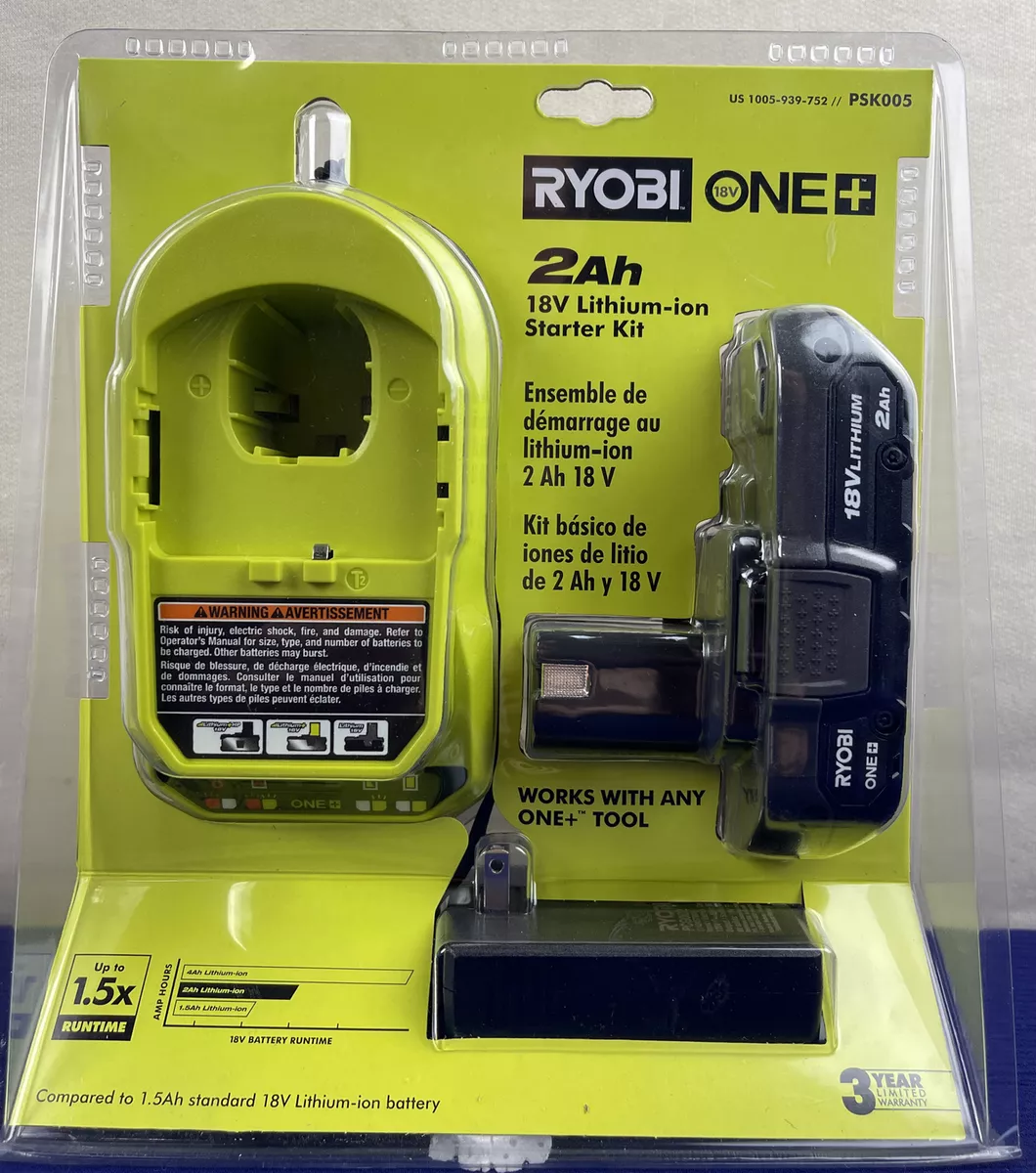 Ryobi 2ah 2025 starter kit