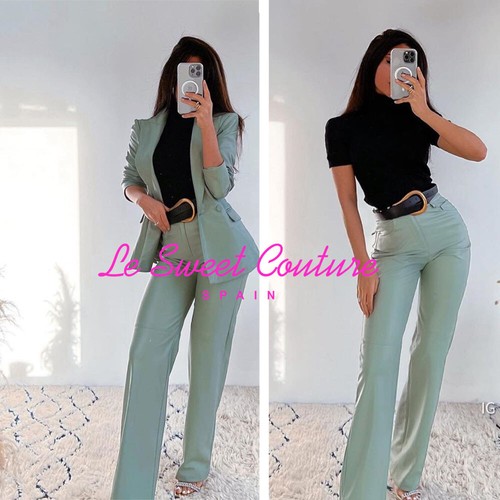 ZARA WOMAN NWT SS22 SEA GREEN FAUX 
