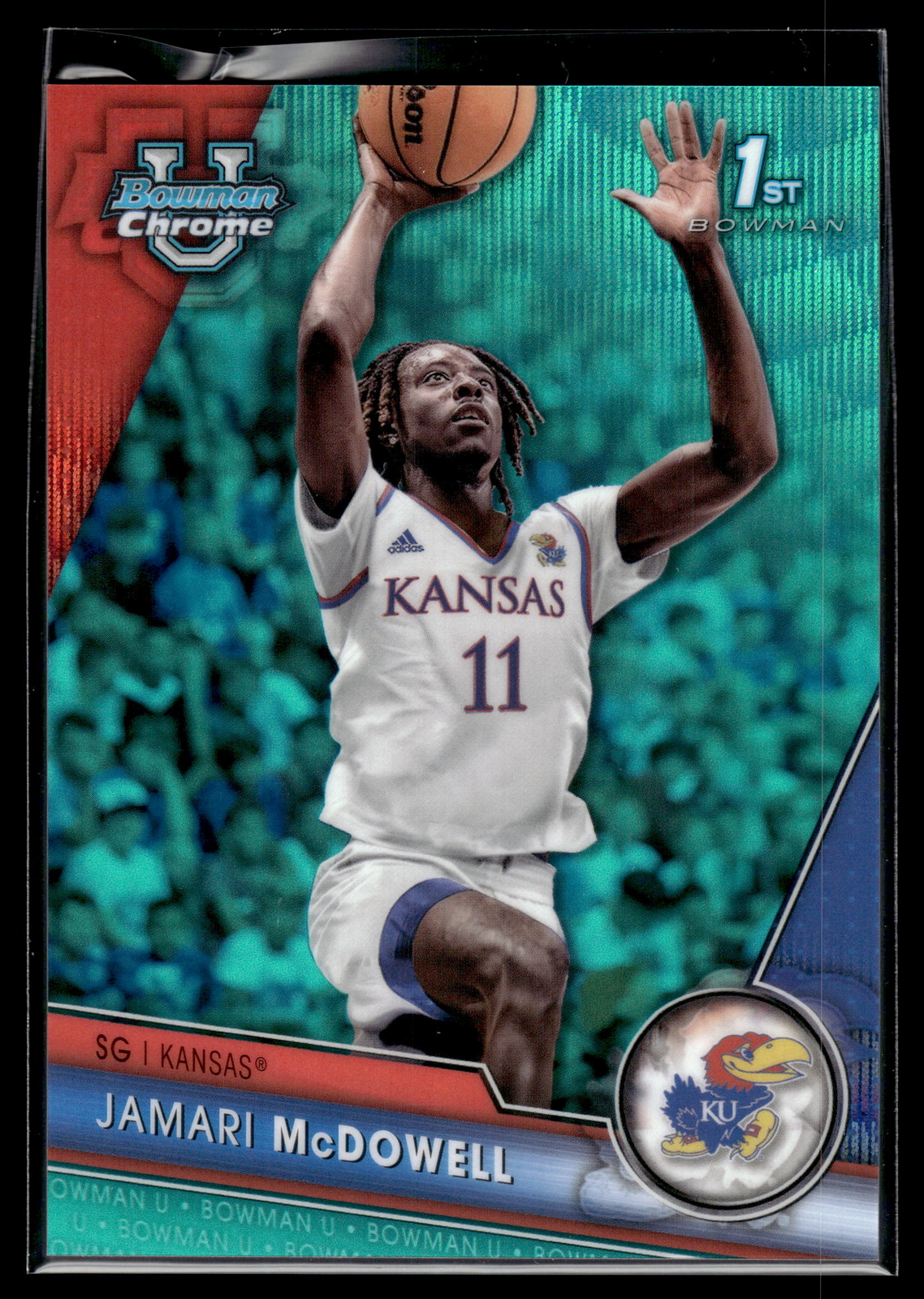 Jamari McDowell 2023-24 Bowman U Chrome Aqua Wave Refractor Card /299 #40