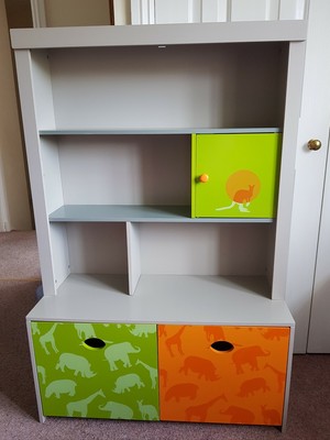 wooden childrens storage unit