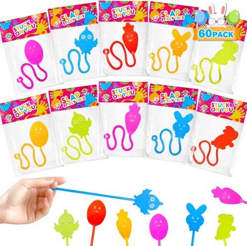 60 Pack Easter Eggs Basket Stuffers Party Favors Supplies for Kids, Bulk Easter