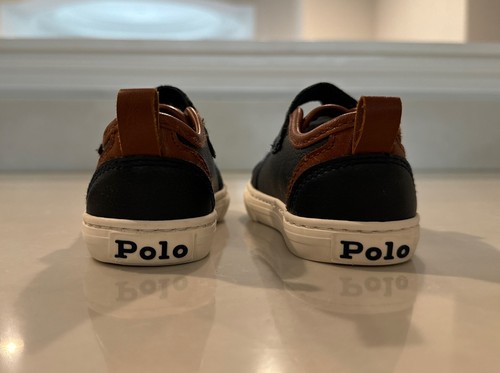 Polo Ralph Lauren Boys Shoes Toddler Size 5 Blue & Brown - Picture 4 of 6