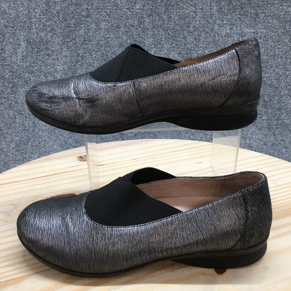 Zapatos Dansko para mujer 39 Ann mocasines planos sin cordones 6702970297 cuero gris estaño Foto 2 de 4