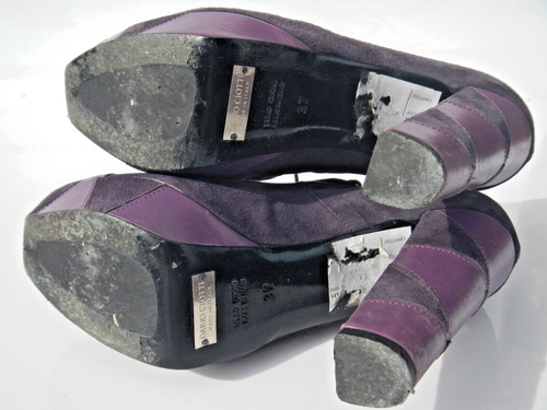 Dario Giotti Designer High Heel Plateau Hochfront Schnür Pumps Leder 37 Sammler - Bild 12 von 14