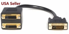 PTC DVI-D (Male) to DVI-D[x2] (Female) Video Y-Splitter Adapter