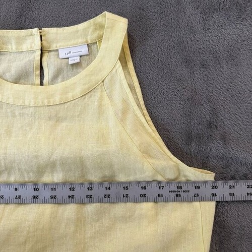 Vestido Solero J. Jill Love Lino Amarillo Mantequilla Para Mujer MEDIANO - Imagen 6 de 9