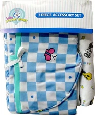 Baby Looney Tunes Garden Party 3 Piece Accessory Set - Crib Skirt, Flannel Recei