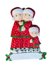 Christmas Ornament 3,5,6 Family Members Pajama Family personalized