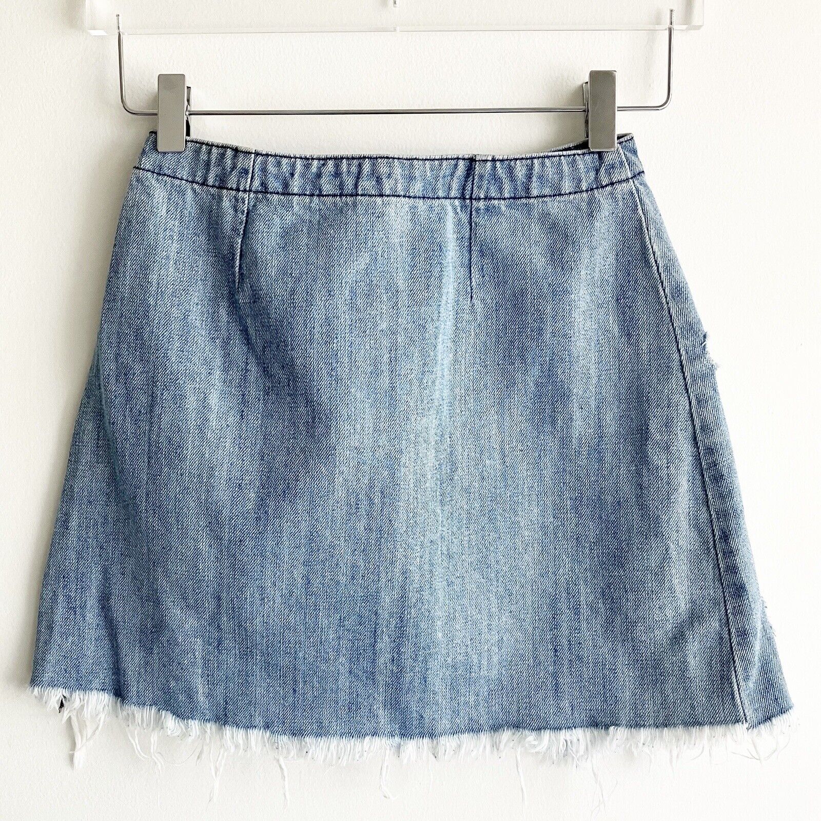 Carmar 25 Jean Mini Skirt Wrap Asymmetrical Distr… - image 5